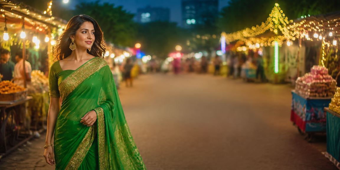 গাজীপুরে শাড়ি পরা একজন বাংলাদেশি নারী মোবাইলে লটারি অ্যাপ ব্যবহার করছেন